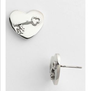 Tory Burch Louise Heart Stud Earrings